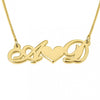 Initials with Heart Style Necklace
