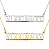 Roman Numeral Cut Out Necklace