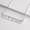 Roman Numeral Cut Out Necklace