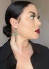 Emerald Cross Earrings