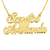 Two Names with Heart Necklace