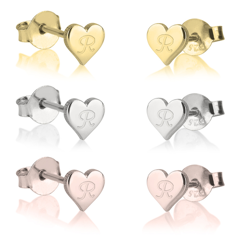 Initial Heart Studs