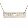 Cut Out Bar with Heart Necklace