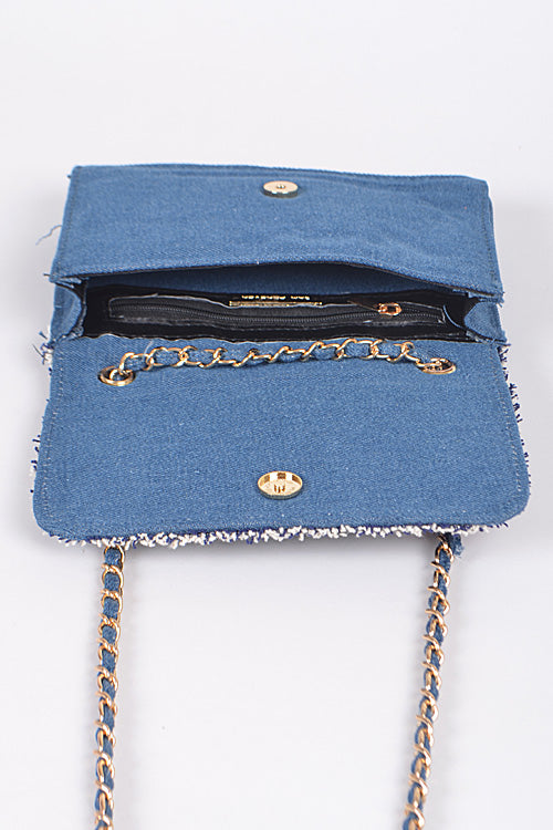 chanel denim purse