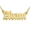 14K Gold Old English Style Necklace