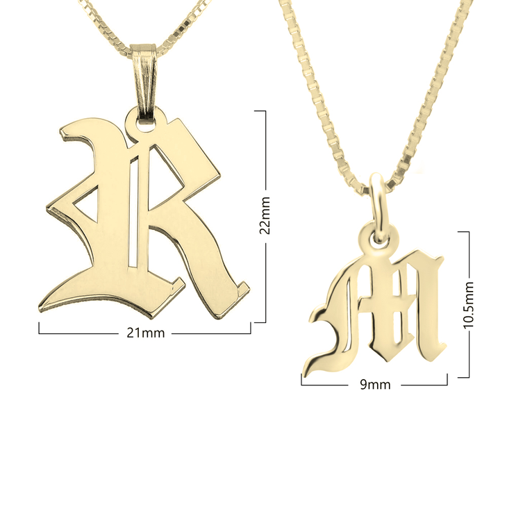 Old english necklace initial deals