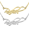 14K Gold Script Style Necklace