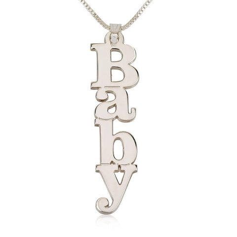 14K Gold Vertical Style Name Necklace